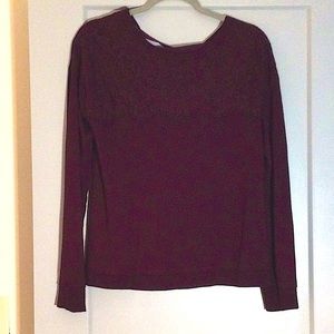 Burgundy tie back top